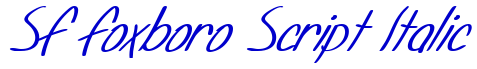 SF Foxboro Script Italic الخط